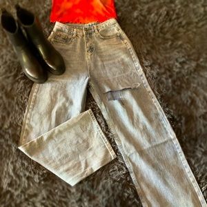 Multi-Wash Wide Leg Jeans
